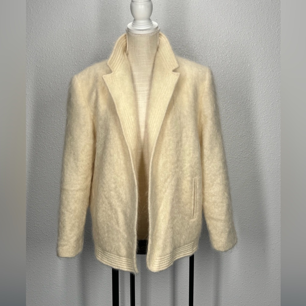 Vintage Gever Originals Beverly Hills Mohair Cream Jacket Blazer Size 10 - Picture 5 of 9